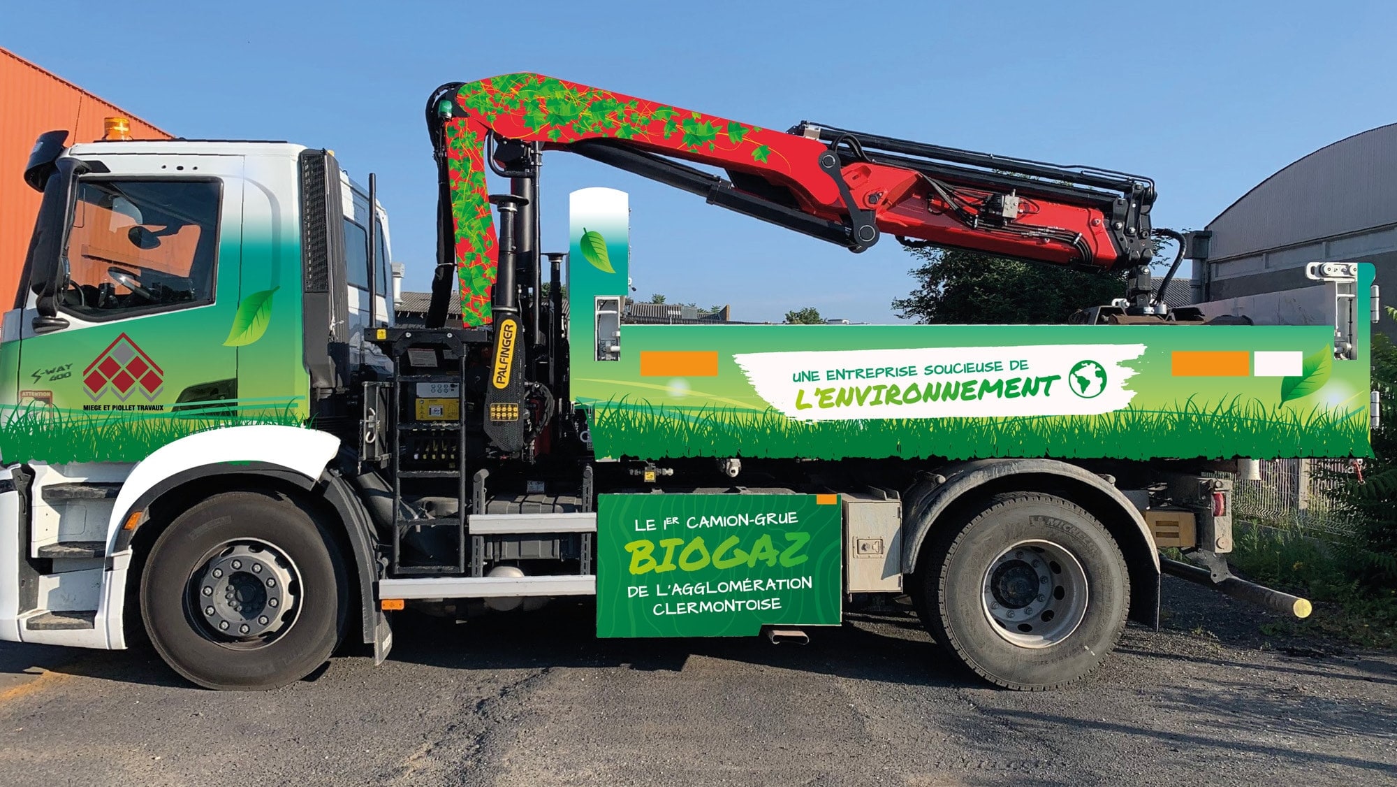 Camion roulant au bio gaz